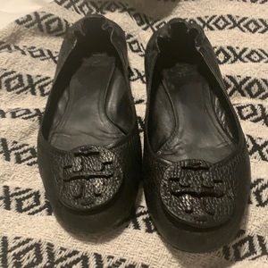 Tory Burch black flats size 9 used